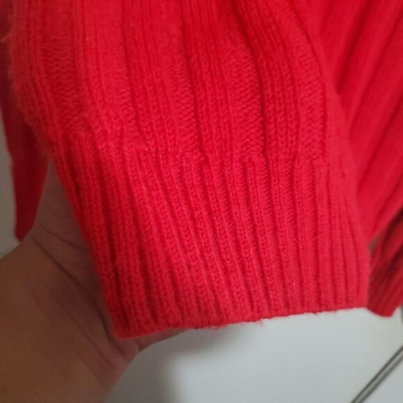 Le Tigre Red Knit Turtleneck Sweater Top Size XL - Picture 4 of 7